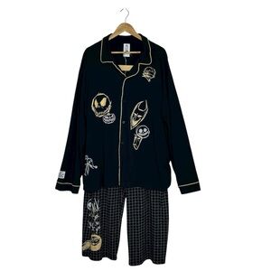 Disney The Nightmare Before Christmas Black Lounge Pajama Set Unisex Adult 3XL